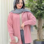 شومیز پشت پیله برش دار کد 6376
