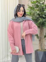 شومیز پشت پیله برش دار کد 6376