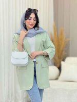 مانتو تک دکمه آواز کد 6526 - تصویر 6
