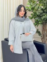 مانتو راه راه آستین پیله کد 6212 - تصویر 12