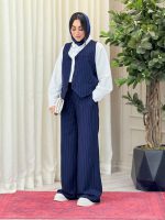 ست دو تکه جلیقه و شلوار راه راه کد 6239 - تصویر 6