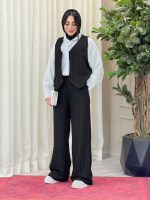 ست دو تکه جلیقه و شلوار راه راه کد 6239 - تصویر 12