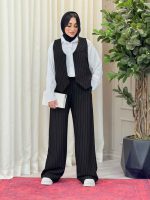 ست دو تکه جلیقه و شلوار راه راه کد 6239 - تصویر 10