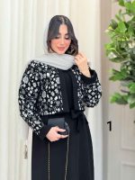 ست کت طرح دار و سارافون کد 6227 - تصویر 4