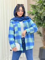 مانتو چهارخونه دو جیب کد 6536 - تصویر 12
