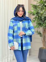 مانتو چهارخونه دو جیب کد 6536 - تصویر 18