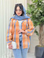 مانتو چهارخونه دو جیب کد 6536 - تصویر 8