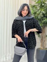 شومیز طرح گل تک جیب کد 6532 - تصویر 9
