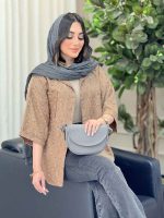 شومیز طرح گل تک جیب کد 6532 - تصویر 8