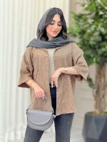 شومیز طرح گل تک جیب کد 6532 - تصویر 11