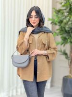 مانتو آستین پاگن جیب دو دکمه کد 6535