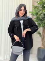 مانتو آستین پاگن جیب دو دکمه کد 6535 - تصویر 15
