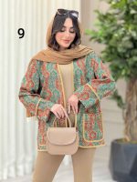 مانتو طرح دار برکه کد 6607 - تصویر 5