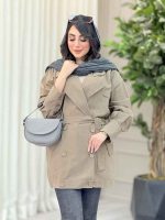 مانتو شش دکمه برش دار کد 6559 - تصویر 3