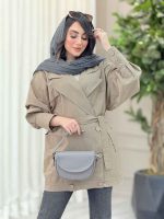 مانتو شش دکمه برش دار کد 6559 - تصویر 6