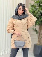 مانتو شش دکمه برش دار کد 6559 - تصویر 2