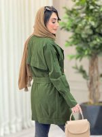 مانتو شش دکمه برش دار کد 6559 - تصویر 9