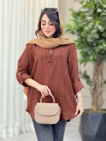 مانتو جلو بسته آستین پاگن رومینا کد 6574 - تصویر 10