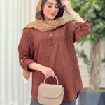مانتو جلو بسته آستین پاگن رومینا کد 6574