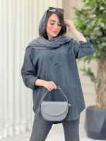 مانتو جلو بسته آستین پاگن رومینا کد 6574 - تصویر 14