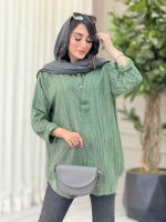 مانتو جلو بسته آستین پاگن رومینا کد 6574 - تصویر 16