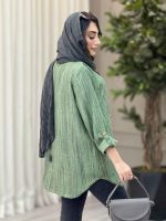 مانتو جلو بسته آستین پاگن رومینا کد 6574 - تصویر 13