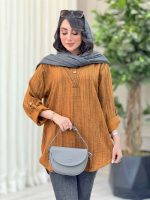 مانتو جلو بسته آستین پاگن رومینا کد 6574 - تصویر 4