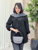 مانتو جلو بسته آستین پاگن رومینا کد 6574 - تصویر 6