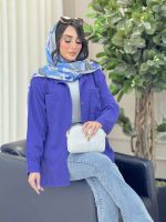 مانتو دو جیب برش دار نرگس کد 6570 - تصویر 23