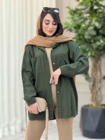 مانتو دو جیب برش دار نرگس کد 6570 - تصویر 5