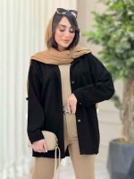 مانتو دو جیب برش دار نرگس کد 6570 - تصویر 8