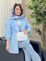 مانتو دو دکمه جیب نما رانیا کد 6568 - تصویر 23