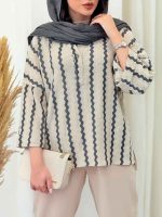 شومیز جلو بسته بغل چاک کد 6377 - تصویر 2