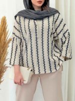 شومیز جلو بسته بغل چاک کد 6377 - تصویر 4