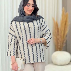 شومیز جلو بسته بغل چاک کد 6377