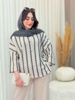 شومیز جلو بسته بغل چاک کد 6377 - تصویر 3