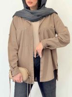 شومیز دو جیب بغل پنج دکمه کد 6582 - تصویر 5