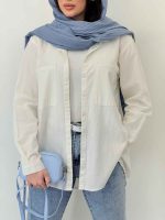شومیز دو جیب بغل پنج دکمه کد 6582 - تصویر 11