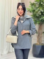 مانتو سه دکمه فریناز کد 6553 - تصویر 9