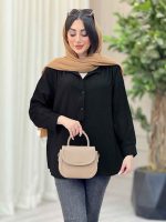مانتو سه دکمه فریناز کد 6553 - تصویر 18
