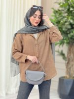 مانتو سه دکمه فریناز کد 6553 - تصویر 2