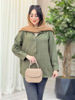 مانتو سه دکمه فریناز کد 6553 - تصویر 13