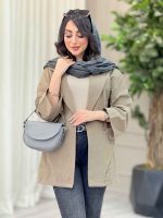 مانتو برش هلالی دو جیب آرزو کد 6579 - تصویر 20