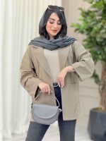 مانتو برش هلالی دو جیب آرزو کد 6579 - تصویر 14