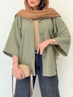 شومیز تک جیب هیلا کد 6588 - تصویر 14