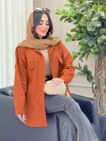 مانتو جیب پاگن برش دار کد 6565 - تصویر 3