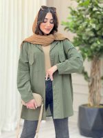 مانتو جیب پاگن برش دار کد 6565 - تصویر 12