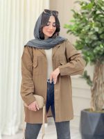 مانتو جیب پاگن برش دار کد 6565 - تصویر 4