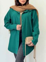 مانتو پشت دکمه بهاره کد 6580 - تصویر 15