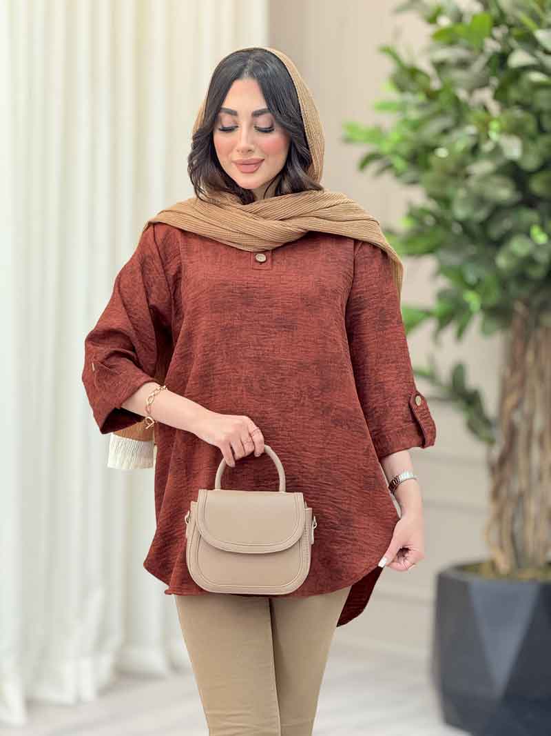مانتو جلو بسته پرتو کد 6575 مانتو جلو بسته پرتو کد 6575